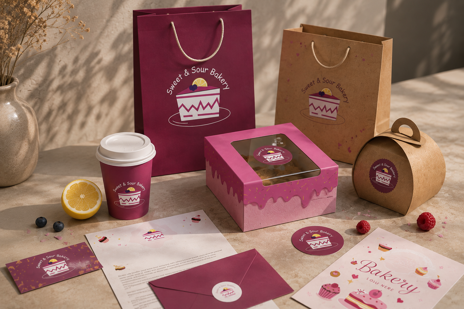 Фирменный стиль кондитерской Sweet and Sour Bakery